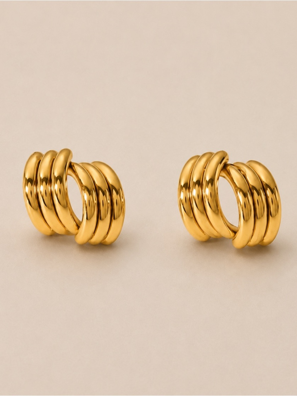 New! 18K Gold Plated Post Earrings (3034) NWOT